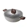 eox National Trend tourmaline color Mandarin Duck Fire Non-stick pot, household multi-functional cooking pot, electric stir-frying pot integrated, non-stick hot pot Application Scenario